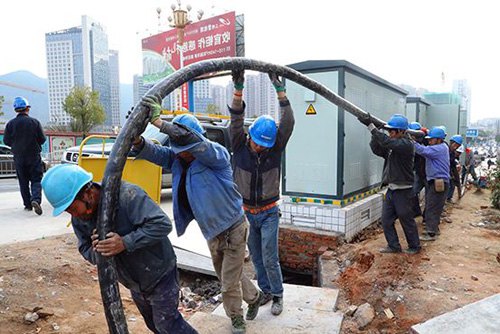 充氣式電纜管道密封袋使用現(xiàn)場